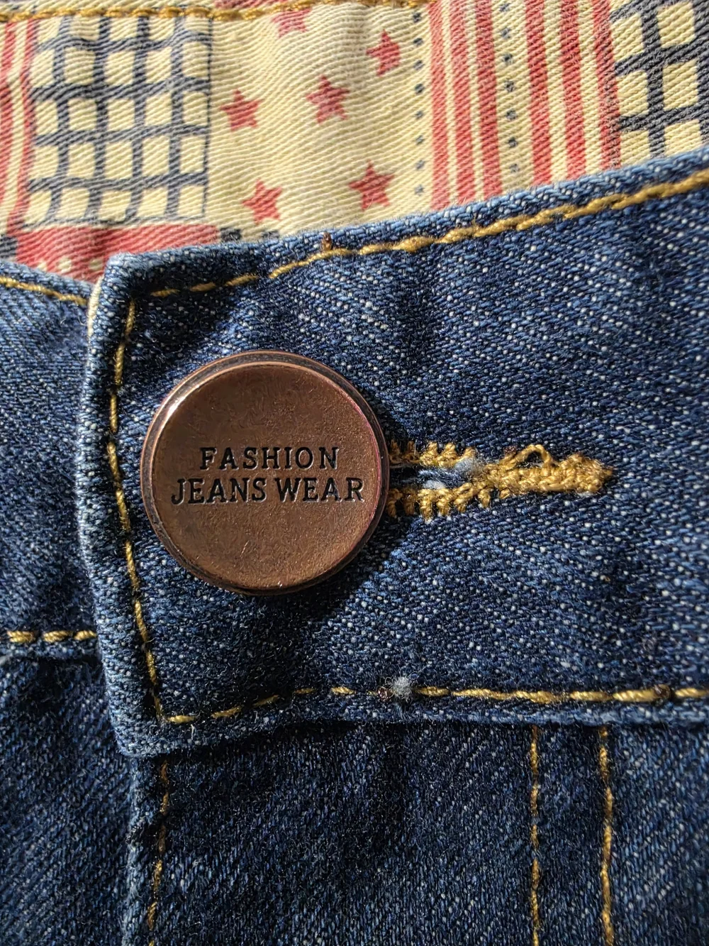 Men's VTG Fashion Jeans Straight Fit Distressed Dark Blue